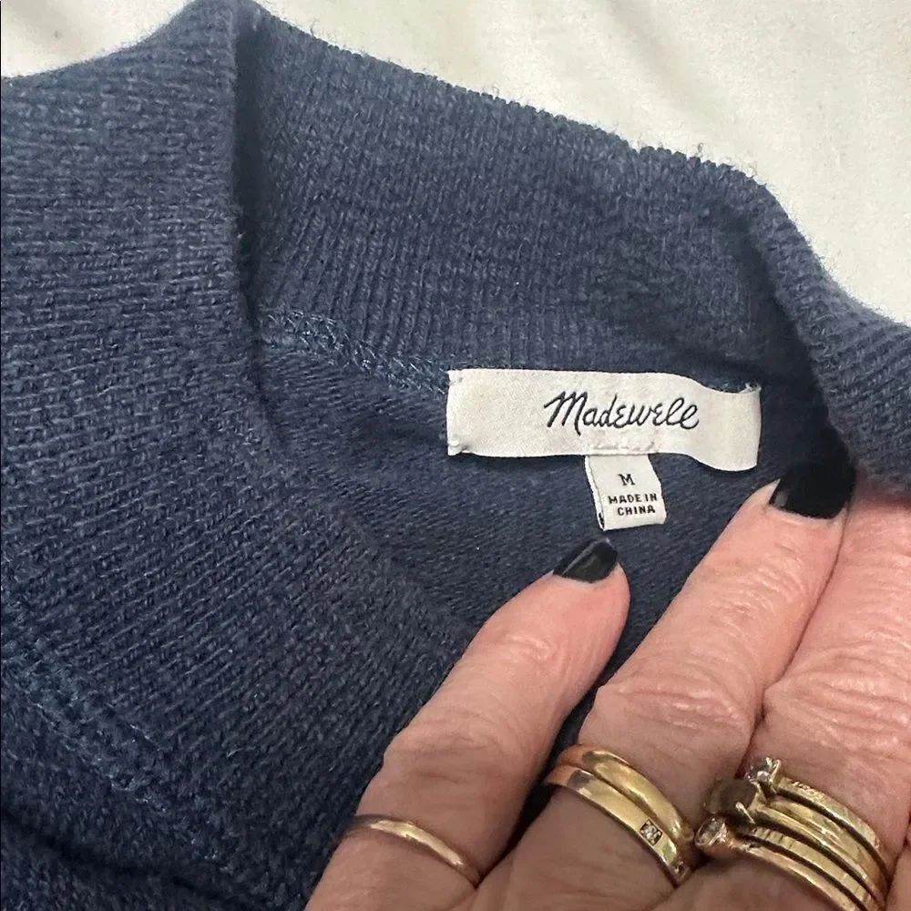 Madewell Deep Blue Crewneck Sweater - Picture 4 of 6